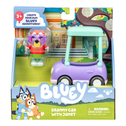 Shopkins Bluey S13 Basic Vehicle Granny Car & Janet