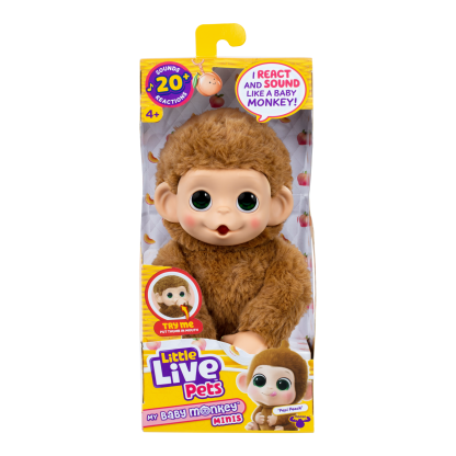 Shopkins Little Live Pets My Baby S3 Mini Monkey Single Pack Pepi Peach